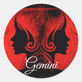 Adesivo Gemini gêmeos Sinal de Horoscópio Zodiac
