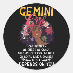 Adesivo Gemini Girl Zodiac Sinal para Gemini Sinal de maio