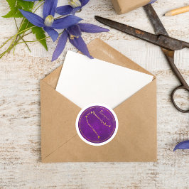 Adesivo Gemini Gold Foil Zodiac - Símbolo Constelação