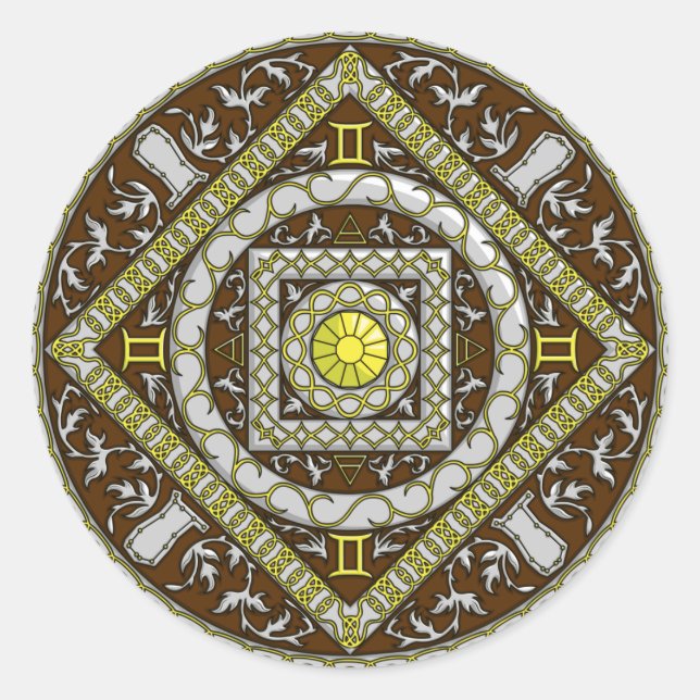 Adesivo Gemini Mandala Sticker (Frente)
