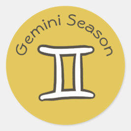 Adesivo Gemini Season Astrology Zodiac Sinal Dourado Amare