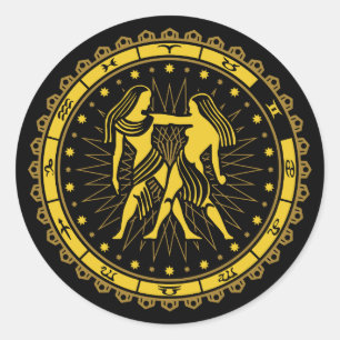 Adesivo Gemini - Símbolo Zodíaco - Símbolo - Horoscópio