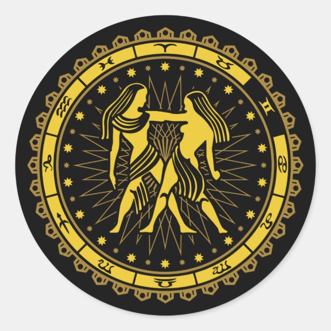 Adesivo Gemini - Símbolo Zodíaco - Símbolo - Horoscópio (Frente)