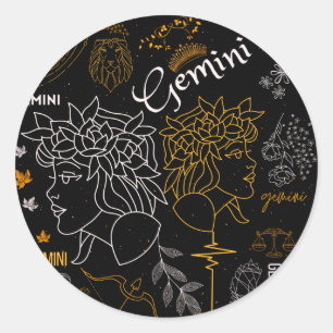 Adesivo Gemini - Sinal Zodiac Design Horoscope