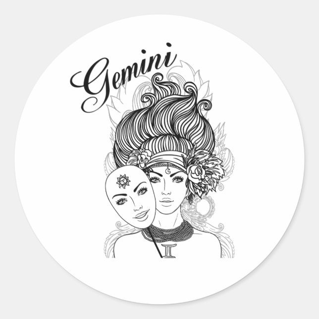 Adesivo Gemini Zodiac Design (Frente)