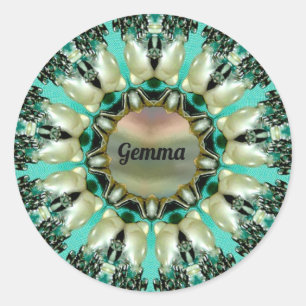 Adesivo GEMMA ~ Padrão de Abstrato brilhante ~ Personaliza