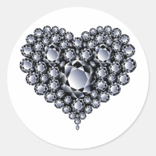 Adesivo Gems do Coração de Ouros Negros