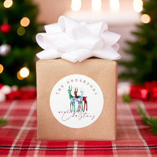 Adesivo Gemstone Crystal Reindeer Feliz Natal