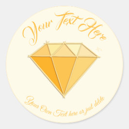 Adesivo Gemstone Jewelry Amarelo. Casamento de Ouro 50