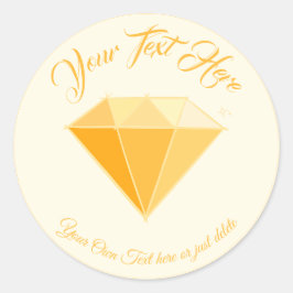 Adesivo Gemstone Jewelry Amarelo. Casamento de Ouro 50