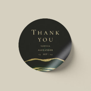 Adesivo Gemstone verde, ouro e brilho