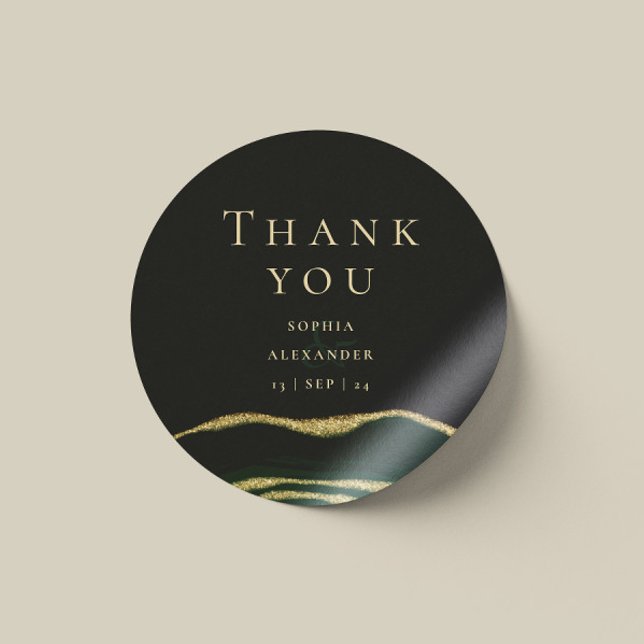 Adesivo Gemstone verde, ouro e brilho (Criador carregado)