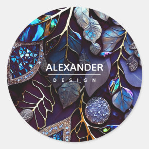 Adesivo Gemstones Cristais Iridescentes, Azul, Lavanda