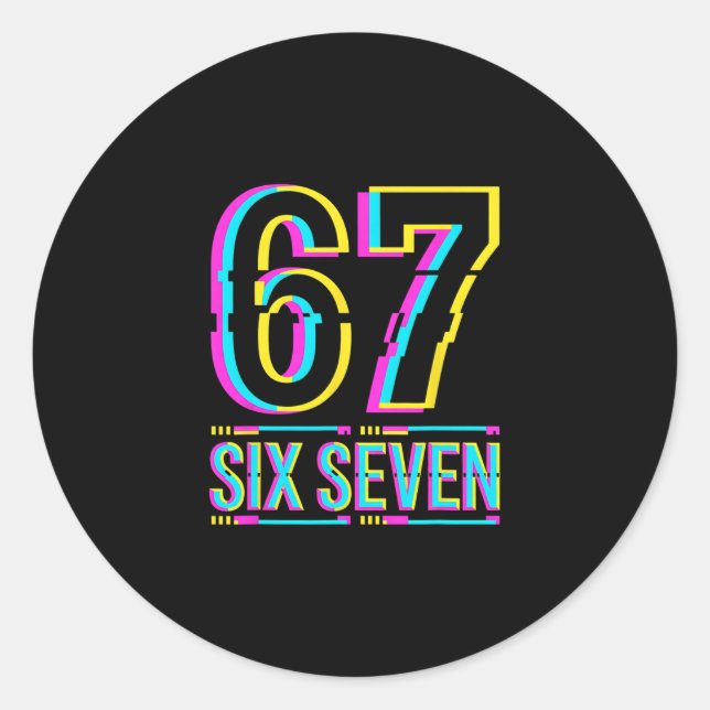 Adesivo Gen Alpha Six Seven 6 7 Meme  (Frente)