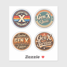 Adesivo Gen X Retro Sticker Set – Vintage Generation X 