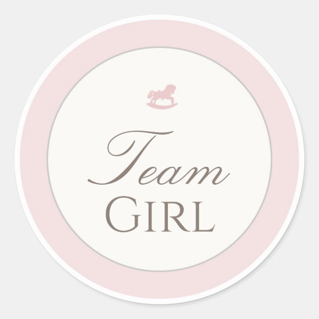 Adesivo Gender Reveal Voting Team Girl Teddy Bear Sticker (Frente)