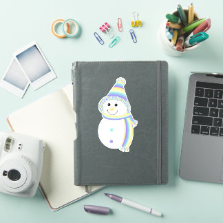 Adesivo Genderfaun Pride Snowman Snowman Flag Blue