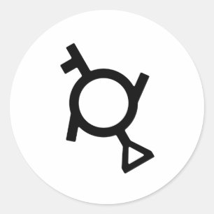 Adesivo Genderfluido Terceiro Gênero Símbolo de Gênero Dem