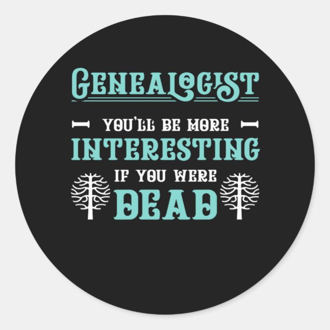 Adesivo Genealogista Árvore Genealogia Historiadora da Fam (Frente)