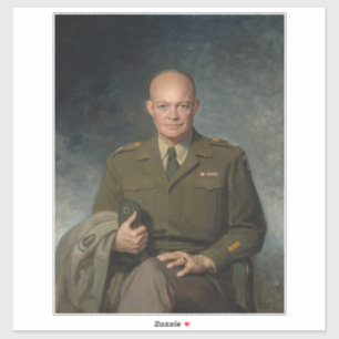 Adesivo General Dwight Eisenhower 5 Star - Retrato Pintado