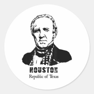 Adesivo General Presidente Sam Houston República do Texas
