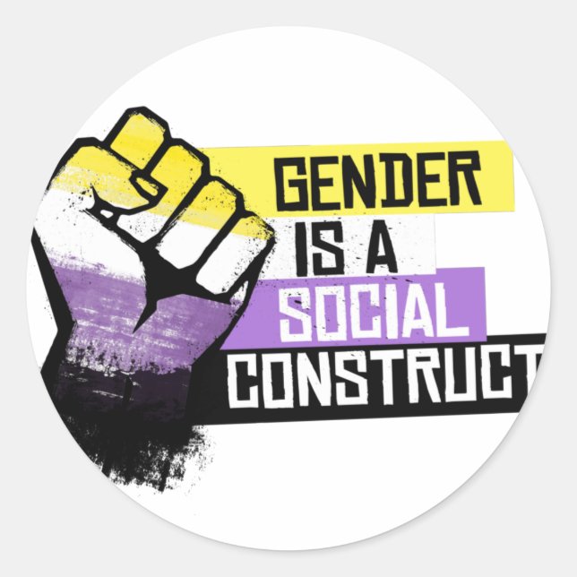Adesivo Gênero é uma construção social (Frente)