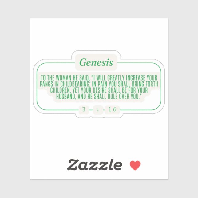 Adesivo Gênesis 3:16 (Folha)