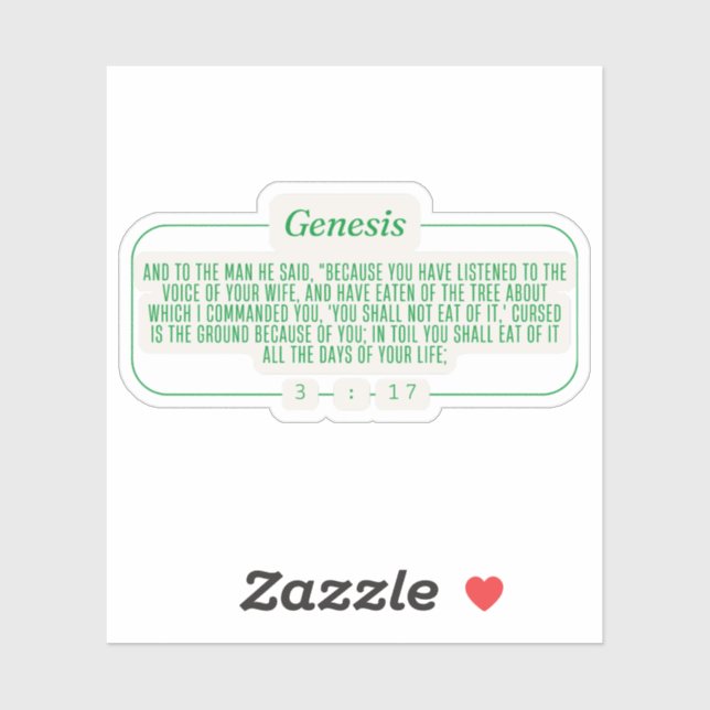 Adesivo Gênesis 3:17 (Folha)