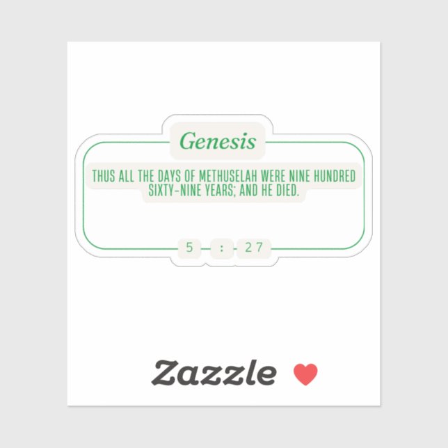 Adesivo Gênesis 5:27 (Folha)
