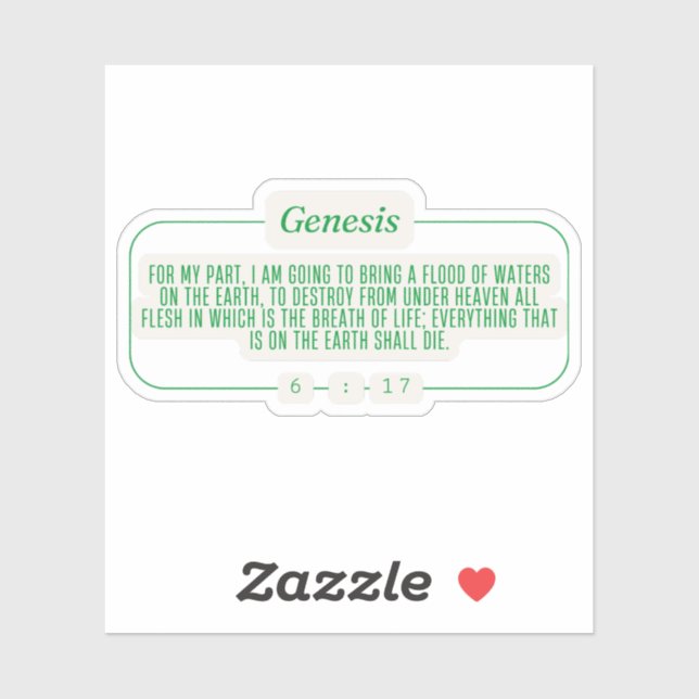 Adesivo Gênesis 6:17 (Folha)