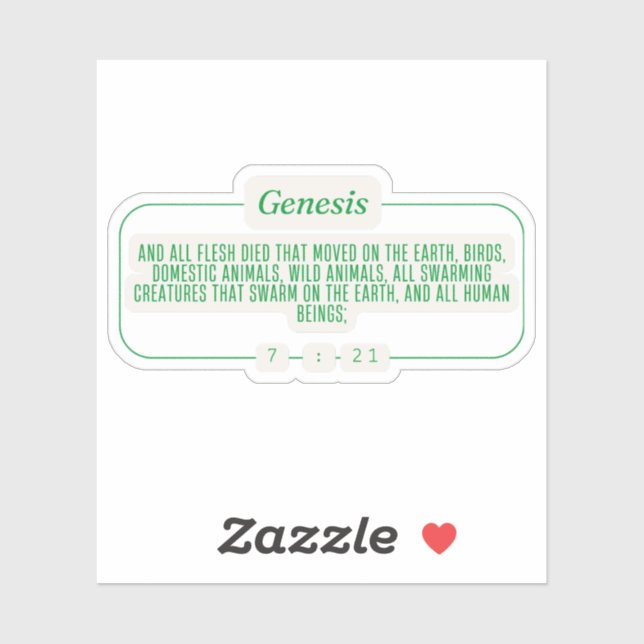 Adesivo Gênesis 7:21 (Folha)