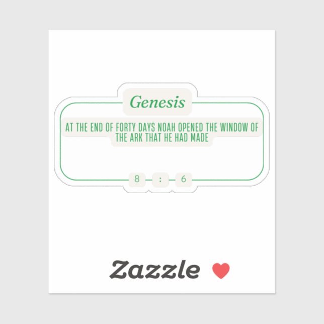 Adesivo Gênesis 8:6 (Folha)