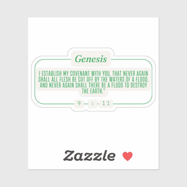 Adesivo Gênesis 9:11 (Folha)