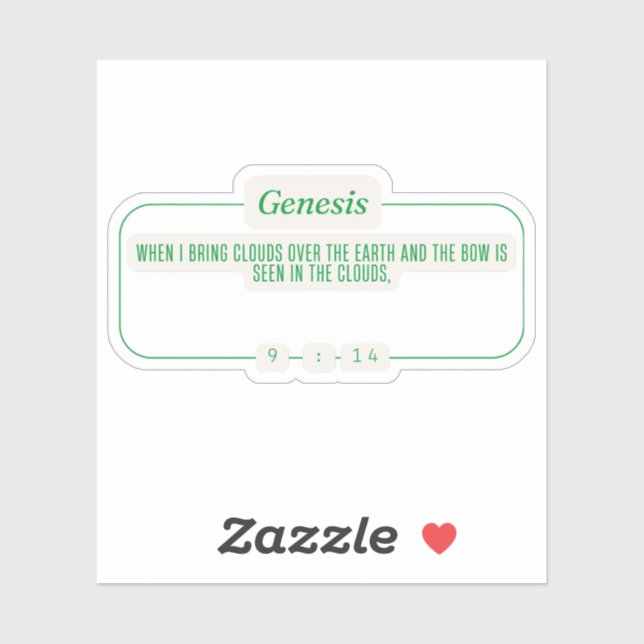 Adesivo Gênesis 9:14 (Folha)