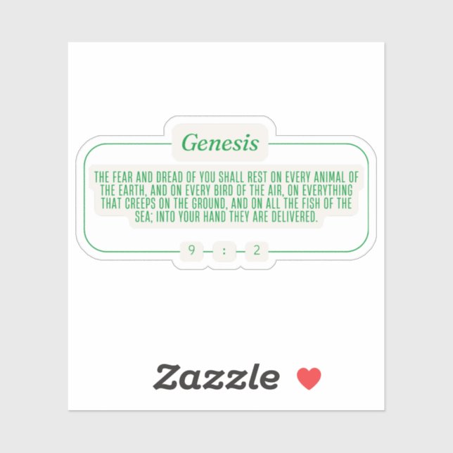 Adesivo Gênesis 9:2 (Folha)