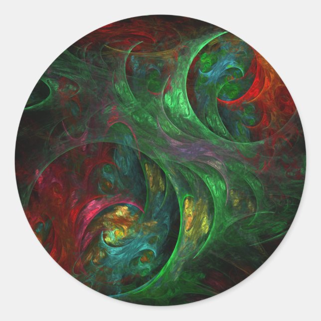 Adesivo Gênesis Abstrato-Art Round Sticker (Frente)