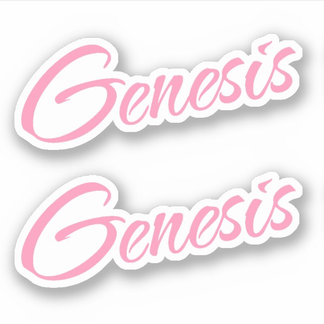 Adesivo Genesis Decorative Name (Nome decorativo da gênese (Frente)