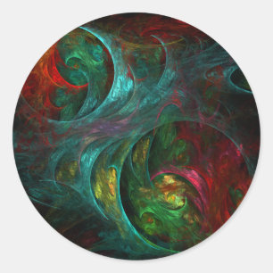 Adesivo Gênesis Nova Abstrato Art Round Sticker