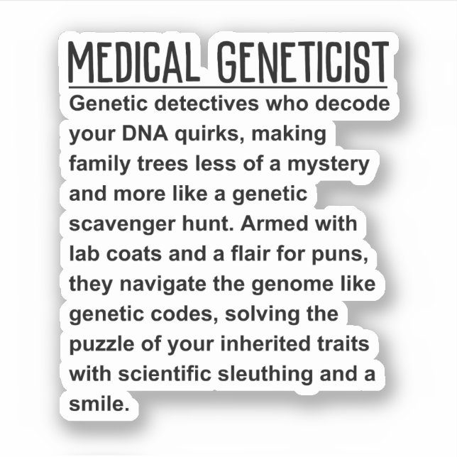 Adesivo Geneticista Médica (Frente)