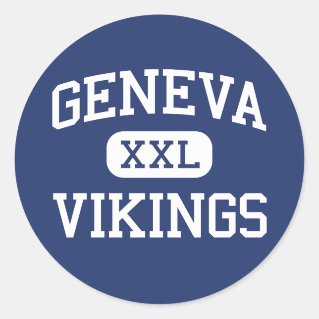 Adesivo Genève Vikings Escola do Meio em Genebra, Illinois (Frente)