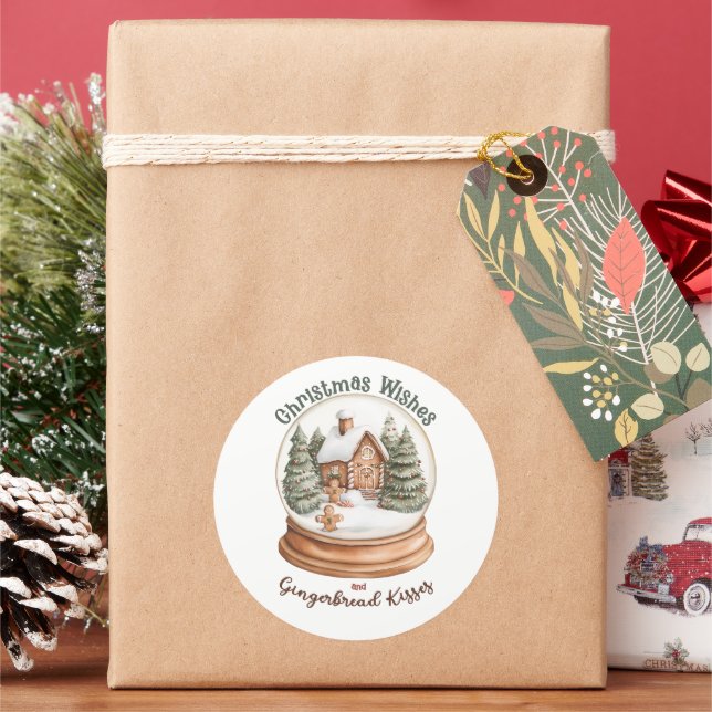 Adesivo Gengibre Natal Holiday Snow Globe (Feriado)