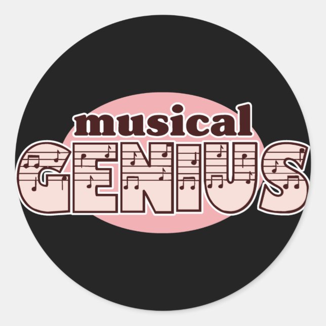 Adesivo Gênio Musical Rosa (Frente)