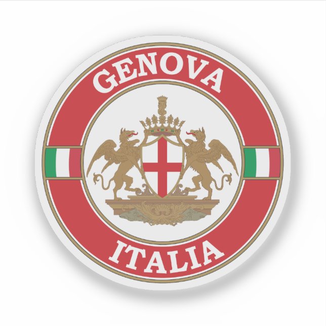 Adesivo Genoa Itália Circle Emblem (Frente)