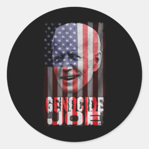 Adesivo Genocídio Joe Biden Anti-Biden American Flag Vampi