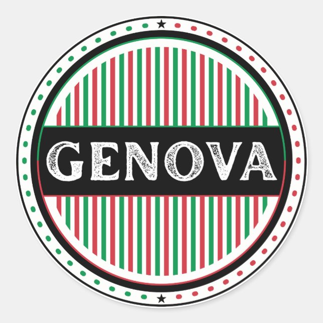 Adesivo Genova City Pride Emblem – Italian Identity (Frente)