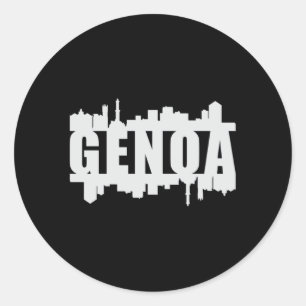 Adesivo Génova Itália Cidade Skyline Cityscape Funny Gif