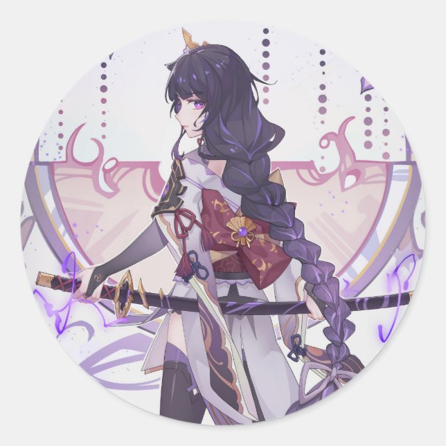 Adesivo Genshin impact Baal sakura leaves (Frente)