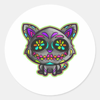 Adesivo Gentil Kawaii Dia Des Los Muertos Dia do Gato