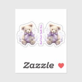 Adesivo Gentilador de Urso Cardíaco - Design de Urso Bonit