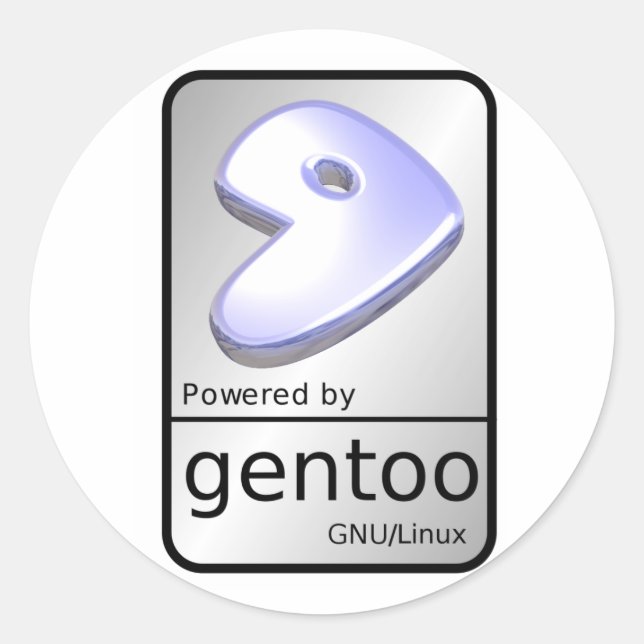 Adesivo Gentoo Linux Sticker (Frente)